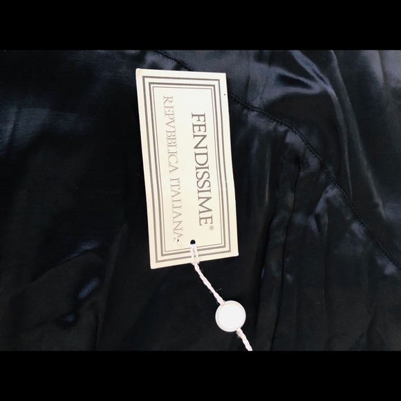FENDISSIME BY FENDI SATIN BLACK SKIRT - Picture 2 of 8